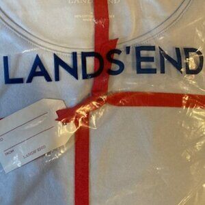 Lands' End Blue Knit Pajamas, Size L, 95% Cotton, 5% Spandex